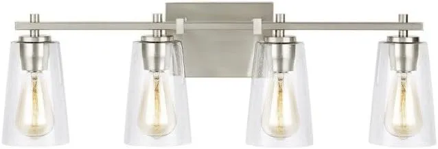 Generation Lighting-Sean Lavin-4 Light Bath Vanity in Traditional Style-28.63 Inch Wide by 8.88 Inch Tall-Satin Nickel F