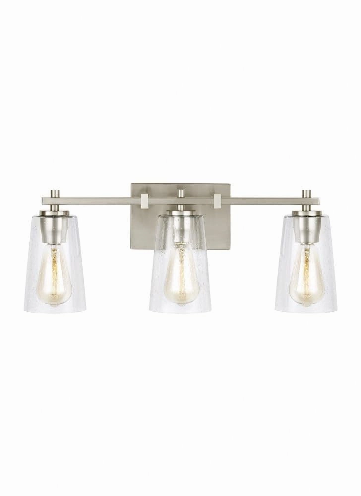 Generation Lighting-Sean Lavin-3 Light Bath Vanity in Traditional Style-21.5 Inch Wide by 8.88 Inch Tall-Satin Nickel Fi