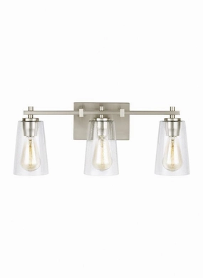 Generation Lighting-Sean Lavin-3 Light Bath Vanity in Traditional Style-21.5 Inch Wide by 8.88 Inch Tall-Satin Nickel Fi