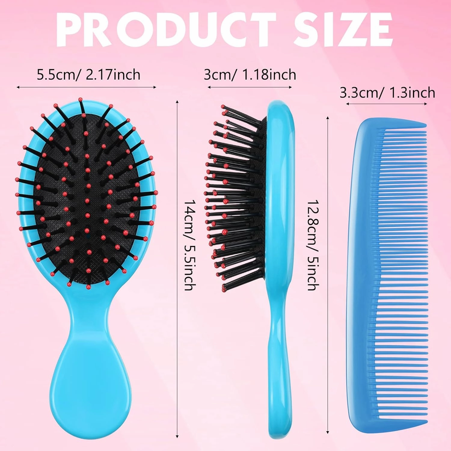 Gerrii 112 Pcs Mini Wet Hair Brush Hair Combs Set 56 Small Pocket Travel Detangler Hairbrush 56 Colorful Plastic Fine Wide Hair Combs Toddler Detangling Brushes Soft Bristles Bulk (Fresh Color)