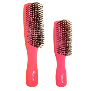 Giorgio GIO1 Gentle Hair Brush Dresser Size. Wet & Dry Pro Hair Brush Detangler. Soft for Sensitive Scalp. Good For Men Women & Kids All hair lengths. Durable and Anti-Static. (Set, Raspberry)