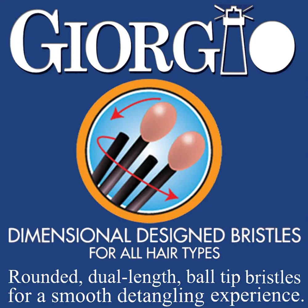 Giorgio GIO1 Gentle Hair Brush Dresser Size. Wet & Dry Pro Hair Brush Detangler. Soft for Sensitive Scalp. Good For Men Women & Kids All hair lengths. Durable and Anti-Static. (Set, Raspberry)