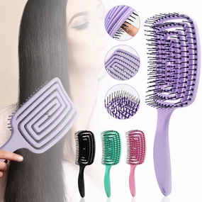 Girls Hair Scalp Massage Comb Hairbrush Bristle Nylon Women Wet Curly Detangle Hair Brush for Salon Hairdressing Styling Tools