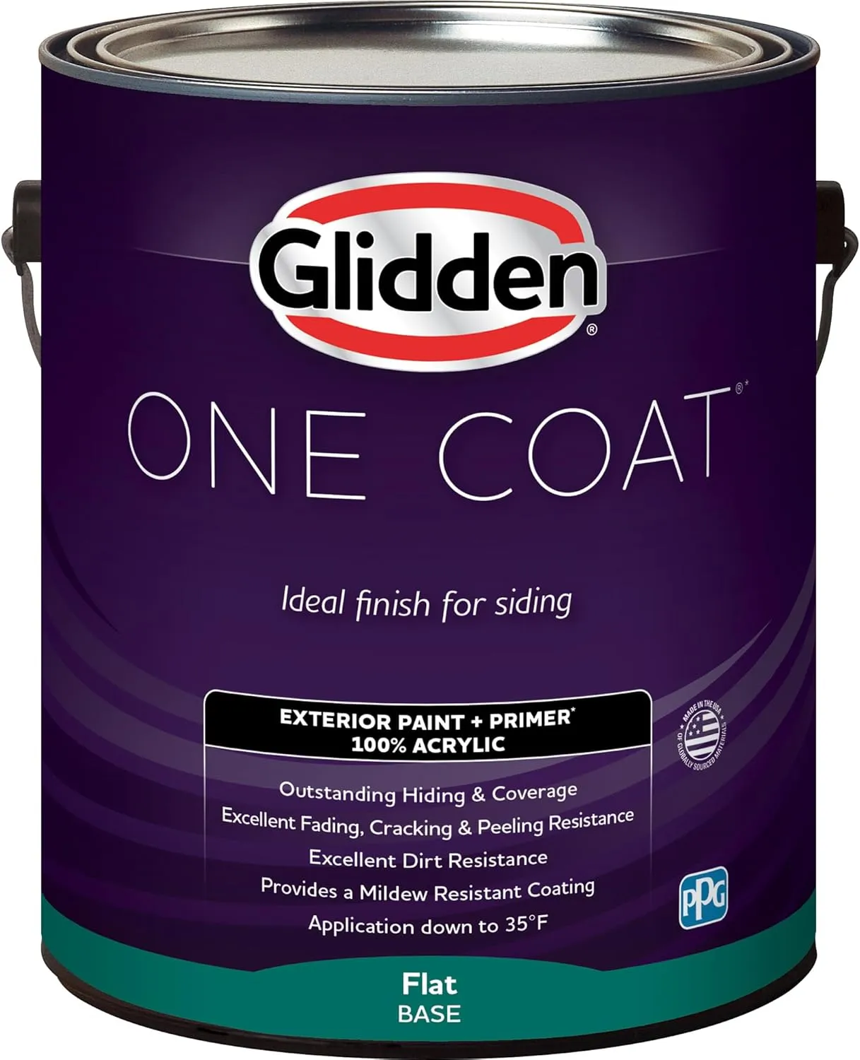 Glidden Exterior Paint   Primer: Brown/Cowboy Hat, One Coat, Flat, 1-Gallon