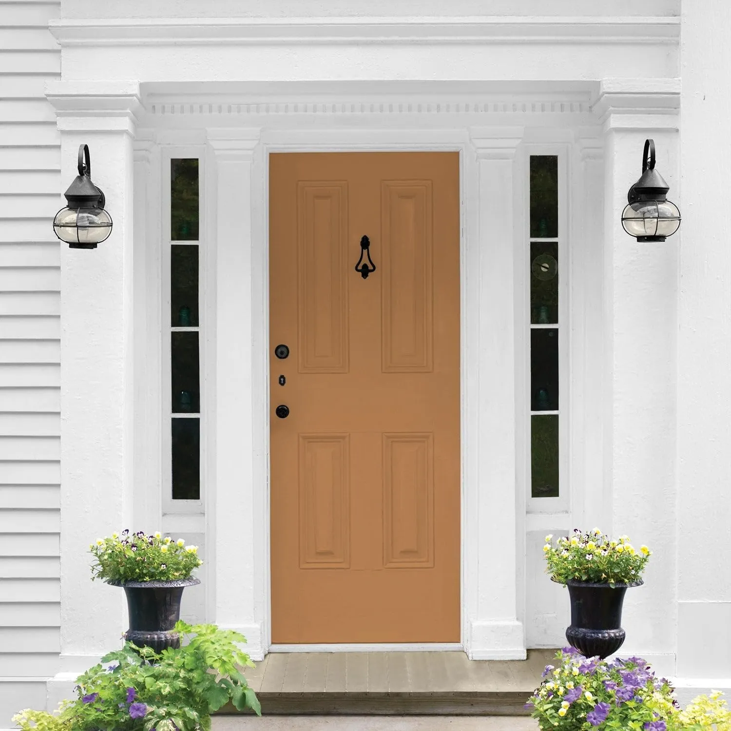 Glidden Exterior Paint   Primer: Brown/Cowboy Hat, One Coat, Semi-Gloss, 1-Gallon