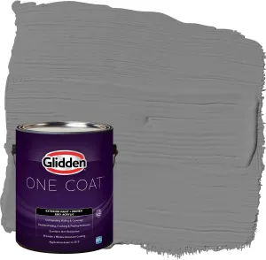 Glidden Exterior Paint   Primer: Gray/Dover Gray, One Coat, Satin, 1-Gallon