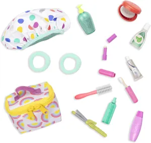 Glitter Girls – Travel Bag & Styling Set – Handbag, 2 Hair Elastics, and Fun Toiletries – 14-inch Doll Accessories for Kids Ages 3 and Up – Children’s Toys