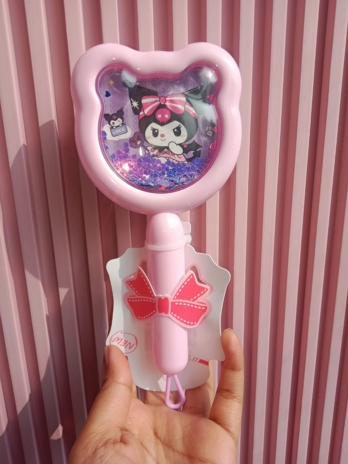Glitter Sanrio Travel Hairbrush