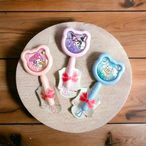 Glitter Sanrio Travel Hairbrush