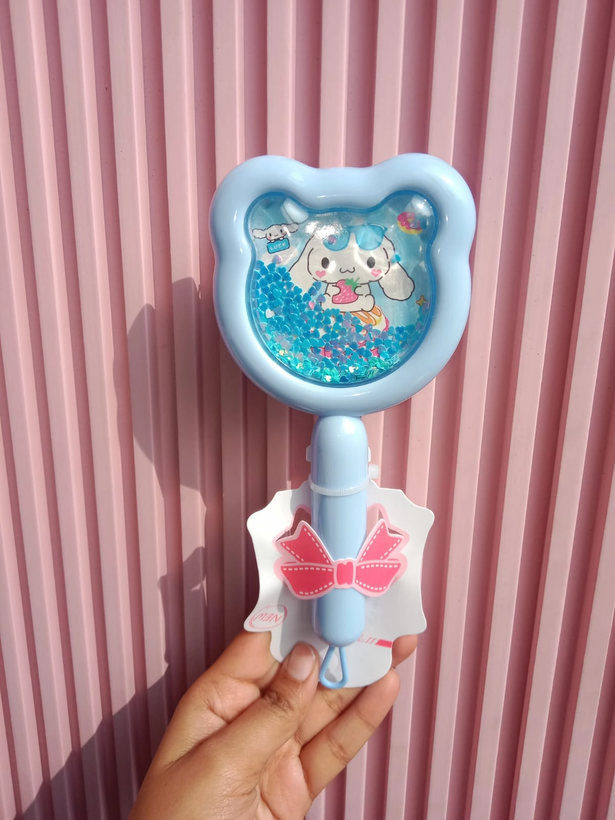 Glitter Sanrio Travel Hairbrush