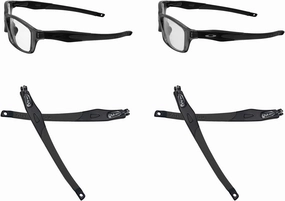 GOHIN Satin Black Replacement Temples Arms Legs For Oakley Crosslink Sweep PRO Switch Pitch-Black   Gray Icon Ring