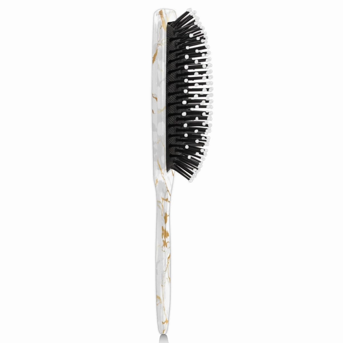 Gold White Marble Hair Brush for Kids Girls Boys, Wet Dry Detangling Hair Brush Soft Bristle Hair Brushes Paddle Hairbrush for All Hair Types Women Men