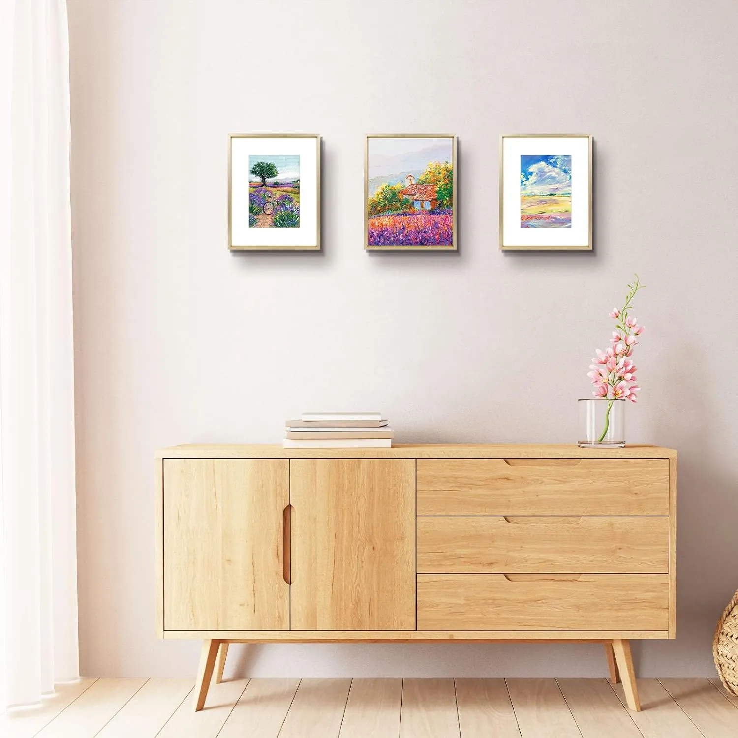 Golden State Art, 8x10 Gold Picture Frame Display Photo 5x7 with Mat or 8 x 10 Without Mat for Wall Mounting, Classic Satin Aluminum Frames with Real Glass (Pack of 1)