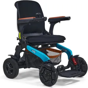 Golden Tech Ally Pro Foldable Power Wheelchair w/ 10-inch Omni-Directional Front Wheels - Airline Approved - Suspension - 37" Turning Radius - Smart Control Mobile App (Grey)