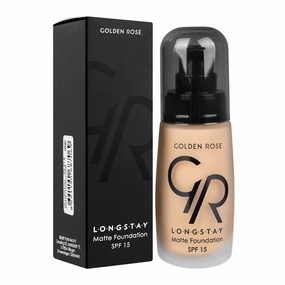 Golden Rose Long Stay Matte Foundation, Oil-Free, SPF-15, 06, 32ml
