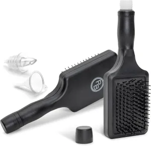 GoPong Hair Brush Flask 2 Pack (16 oz Total) - Party Brush Hidden Alcohol Travel Flasks for Women and Men – Secret Liquor Containers for Concerts, Cruises, and Sports Events - Black