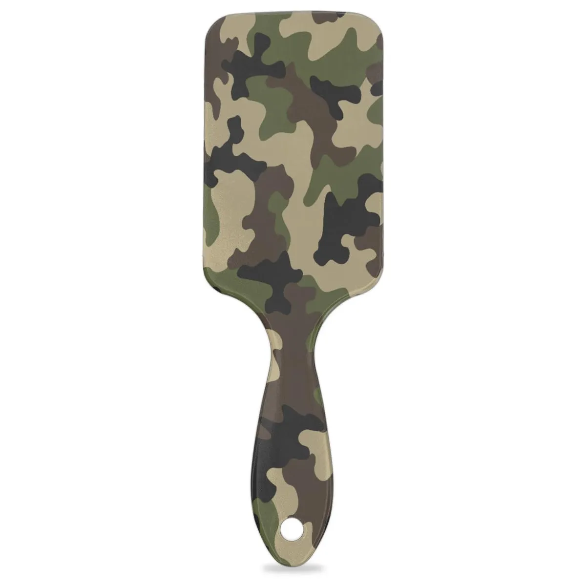 Green Camo Camouflage Hair Brush for Kids Girls Boys, Wet Dry Detangling Hair Brush Soft Bristle Hair Brushes Paddle Hairbrush for All Hair Types Women Men