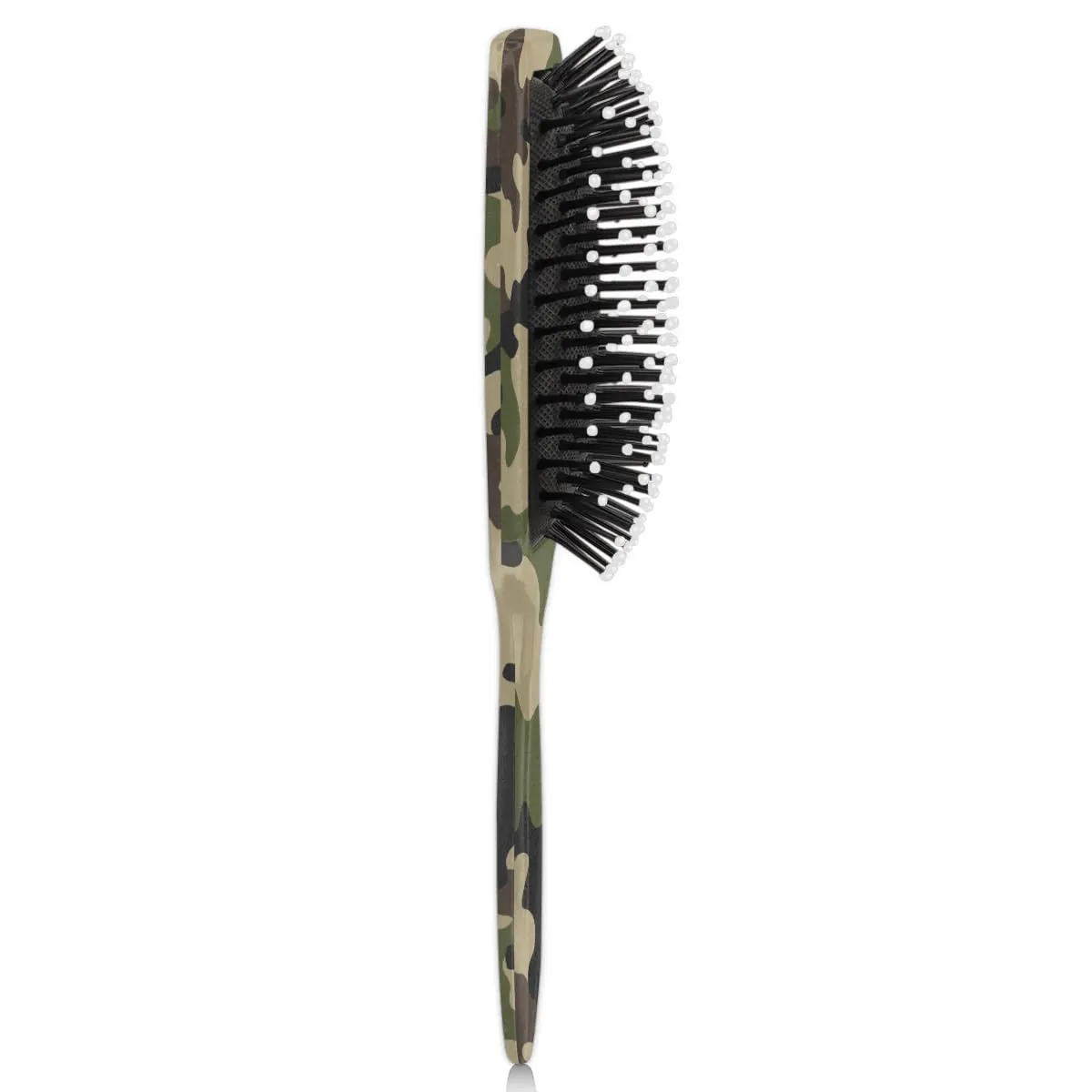 Green Camo Camouflage Hair Brush for Kids Girls Boys, Wet Dry Detangling Hair Brush Soft Bristle Hair Brushes Paddle Hairbrush for All Hair Types Women Men
