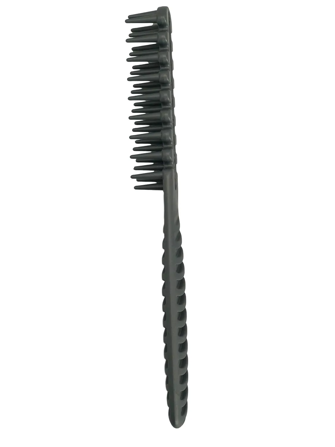 Hair Brush Comb Hybrid For Women Men Girls Boys Thick Curly Fine Short Long Hair Beards Toddler Kids Dog Grooming Tool Blow Drying Wet Dry 3/4 Inch Professional Use Travel Friendly Washable (Pewter)
