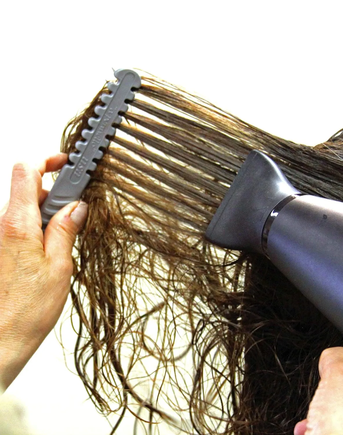 Hair Brush Comb Hybrid For Women Men Girls Boys Thick Curly Fine Short Long Hair Beards Toddler Kids Dog Grooming Tool Blow Drying Wet Dry 3/4 Inch Professional Use Travel Friendly Washable (Pewter)