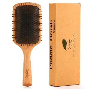 Hair brush for Men and women,wet brush with wooden handle,curly hair brush,air cushion brush,wooden hairbrush for Thick/thin/Fine Hair,paddle brush for Wet & Dry Hair,square large hair brush