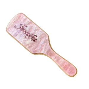 Hair Brush, Personalized Bamboo Paddle Brush, Natural Bamboo Bristles Detangling Hairbrush for Massaging Scalp, Women's and Girls Gift (Square, 8.86" x 2.68")
