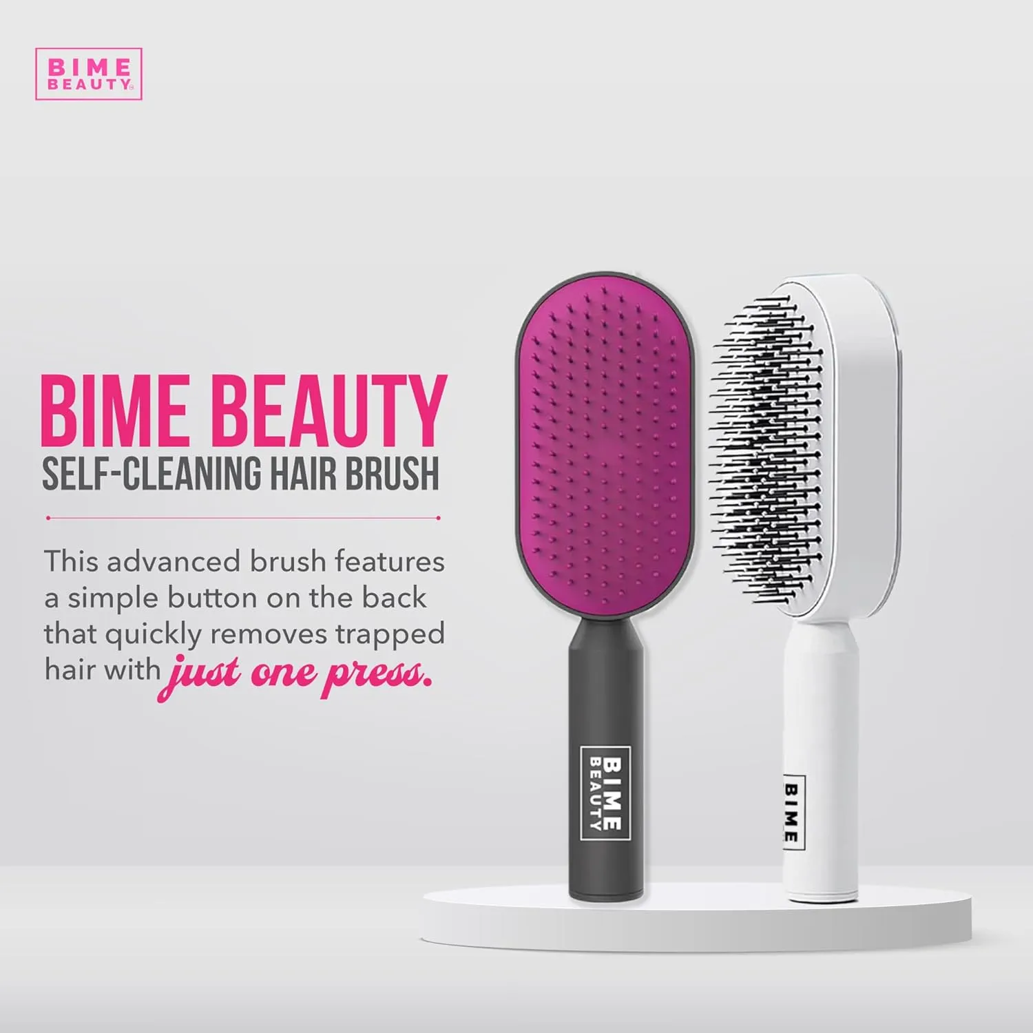 hair brushes for Women and Men | Tangle Teezer Curly hair brush | hair brush cleaner | Comes with Self - Cleaning Hair Brush | Pink Purple