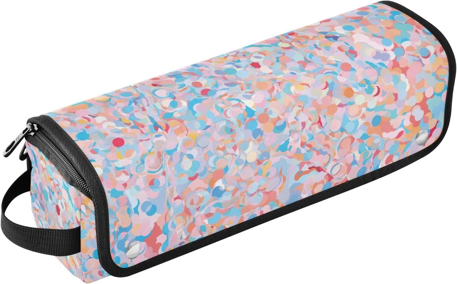 Hair Tools Travel Bag with Heat Resistant Mat Detachable 2-in-1 Curling Iron Travel Case Hot Tools Organizer for Straightener Flat Iron Abstract Glitter