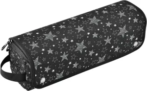 Hair Tools Travel Bag with Heat Resistant Mat Detachable 2-in-1 Curling Iron Travel Case Hot Tools Organizer for Straightener Flat Iron Black Stars