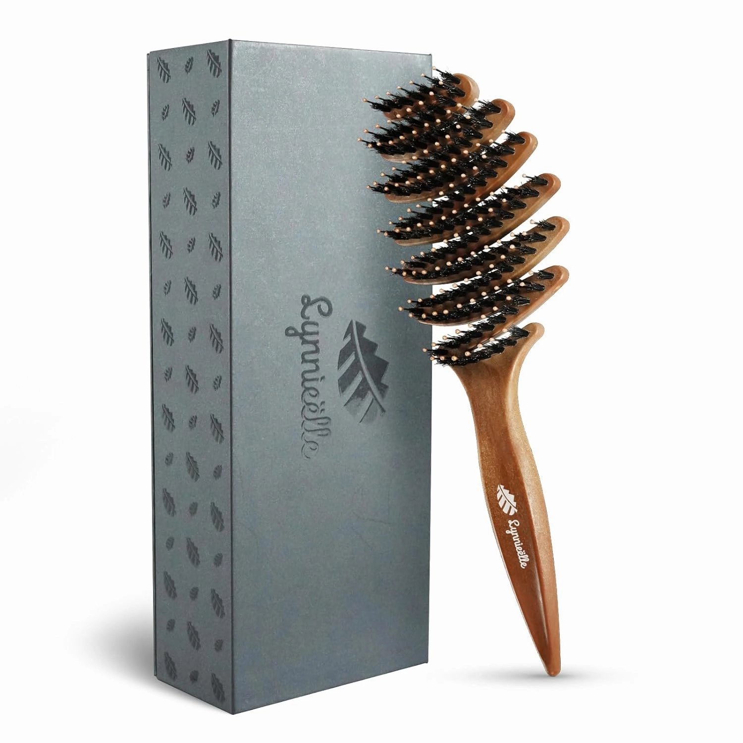 Hair Brush, For All Hair Types, Detangler Hairbrush, Durable Boar Bristle Brush, Vented Design, Massage The Scalp, Curved Paddle Elevates Your Experience