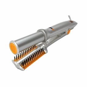 Hair Curling Iron Rotating Hair Curler 2 In 1 Hair Curler Straightener Brush Smoothing Hair Iron Electric Hairbrush
