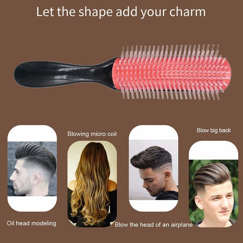 Hair Styling Brush Classic D3 Medium 9 Row Comb Styling Hairbrush