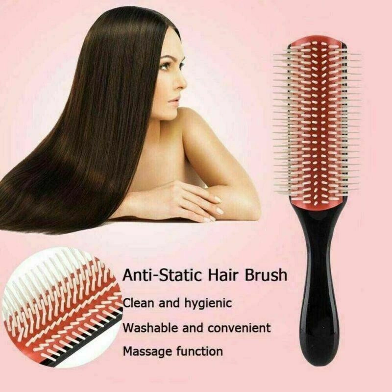 Hair Styling Brush Classic D3 Medium 9 Row Comb Styling Hairbrush