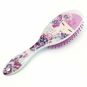 Hairbrush, ladies, detangling, plastic comb,1.4 × 2.6 × 6.5 inch (MAKOTO)