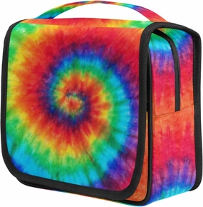 Hanging Toiletry Bag for Women, Rainbow Swirl Tie Dye Makeup Bag, Cosmetic Bag, Travel Essentials for Women Men