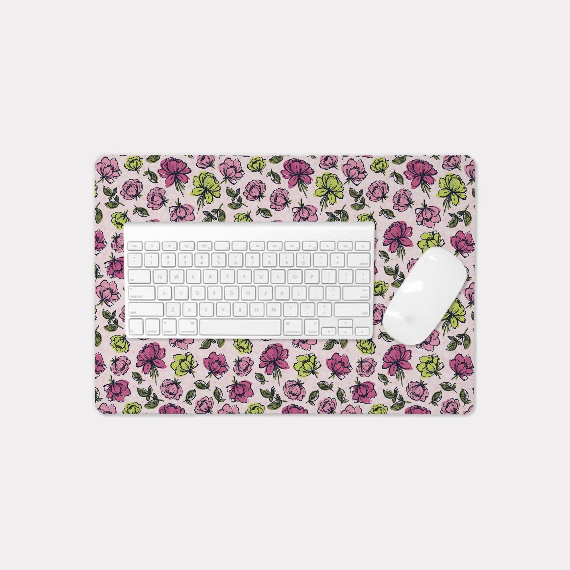 Happy Floral Personalized Desk Pad