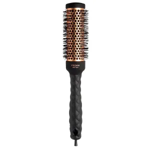 Heat Duo Copper x Ceramic 1.25" Round Brush for Expert Blowouts and Faster Hair Drying, Roller Hairbrush for Anti-static Styling, Smoothing, Straightening and Shine