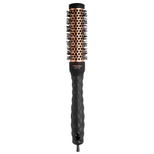 Heat Duo Copper x Ceramic 1" Round Brush for Expert Blowouts and Faster Hair Drying, Roller Hairbrush for Anti-static Styling, Smoothing, Straightening and Shine