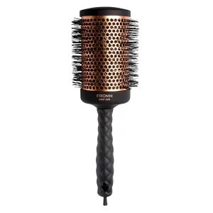 Heat Duo Copper x Ceramic 2.5" Round Brush for Expert Blowouts and Faster Hair Drying, Roller Hairbrush for Anti-static Styling, Smoothing, Straightening and Shine