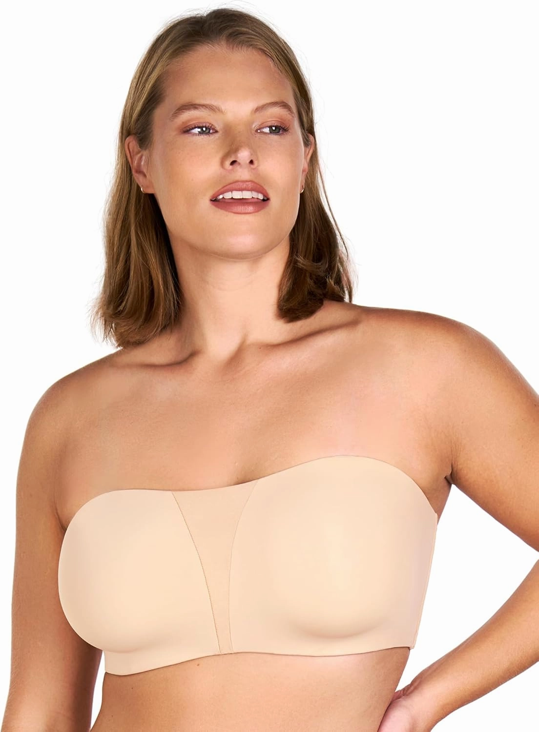 HSIA Strapless Bra for Big Bust Women, Plus Size Full Coverage Bandeau Fiery Bra Anti-Slip Underwire Support for Large Breast