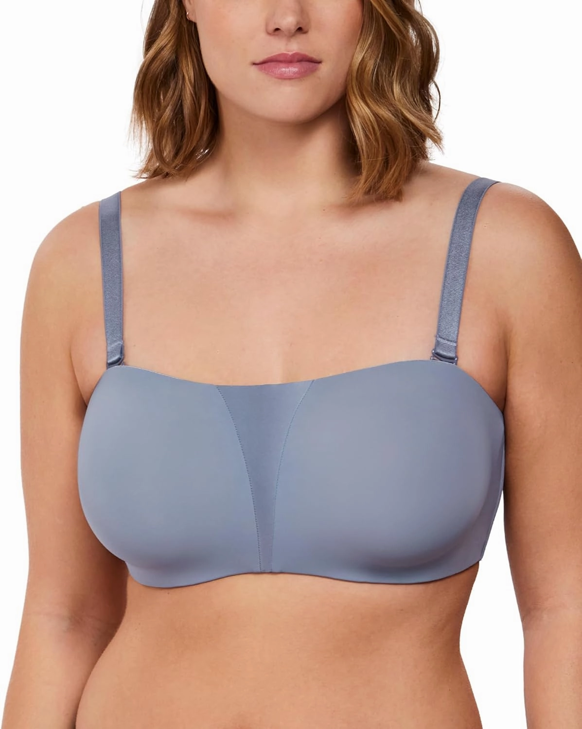 HSIA Strapless Bra for Big Bust Women, Plus Size Full Coverage Bandeau Fiery Bra Anti-Slip Underwire Support for Large Breast