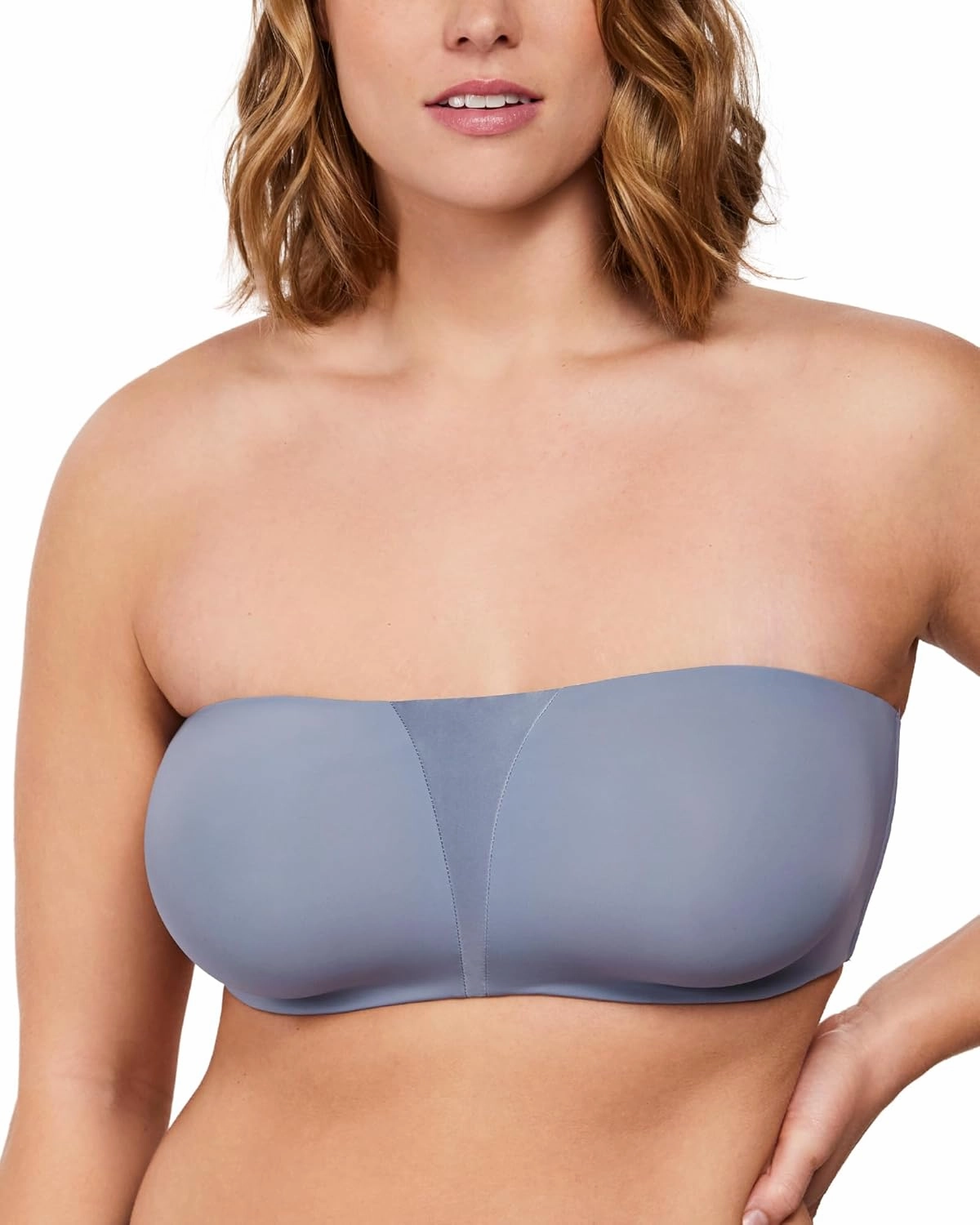HSIA Strapless Bra for Big Bust Women, Plus Size Full Coverage Bandeau Fiery Bra Anti-Slip Underwire Support for Large Breast