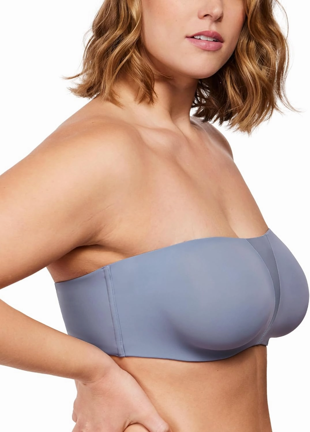 HSIA Strapless Bra for Big Bust Women, Plus Size Full Coverage Bandeau Fiery Bra Anti-Slip Underwire Support for Large Breast