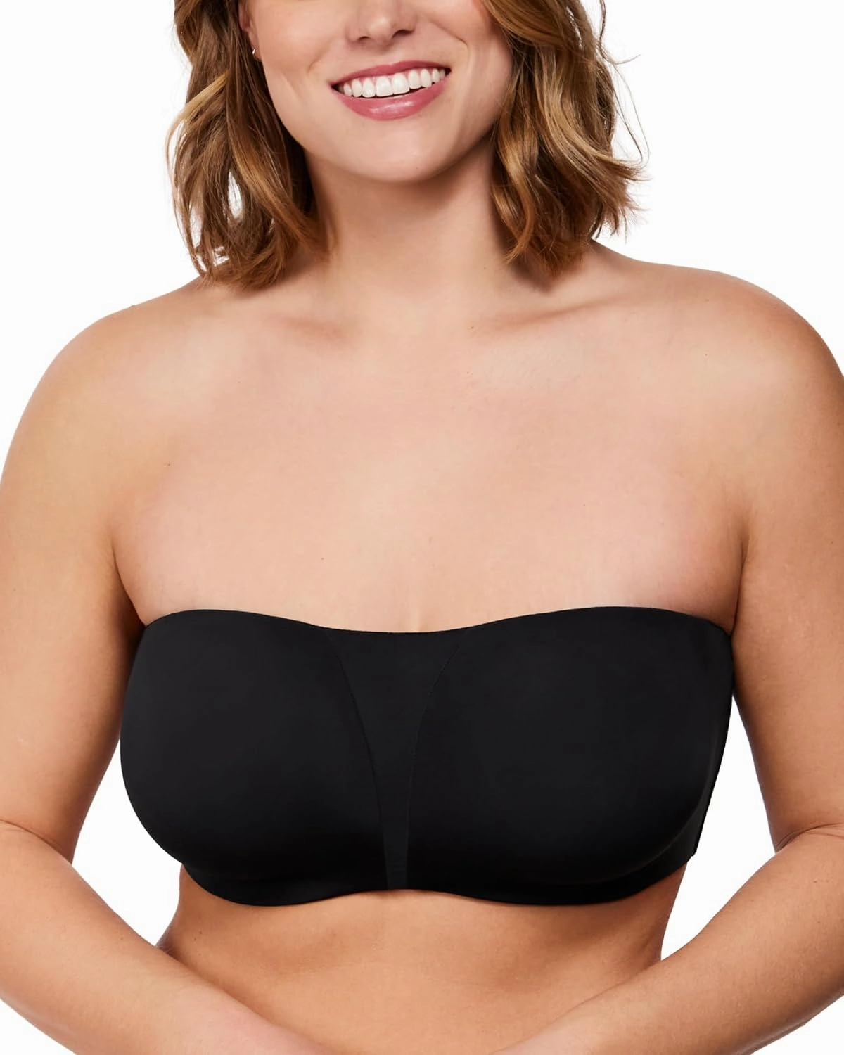 HSIA Strapless Bra for Big Bust Women, Plus Size Full Coverage Bandeau Fiery Bra Anti-Slip Underwire Support for Large Breast