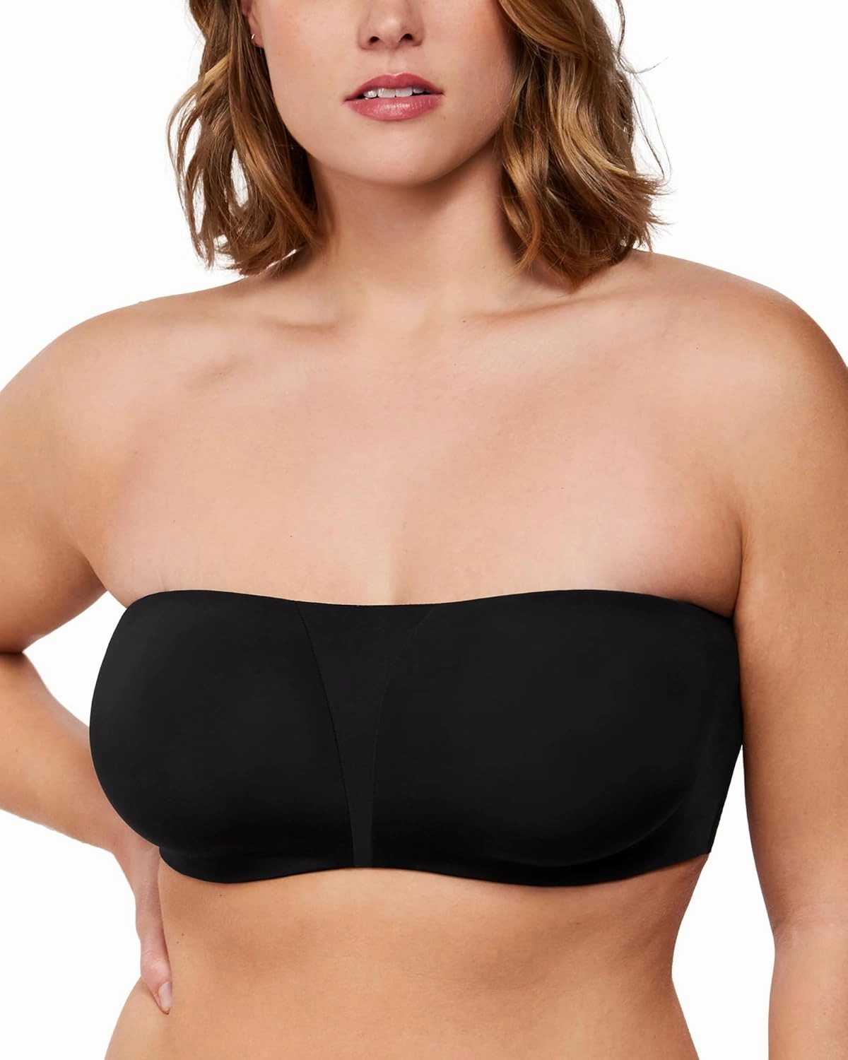 HSIA Strapless Bra for Big Bust Women, Plus Size Full Coverage Bandeau Fiery Bra Anti-Slip Underwire Support for Large Breast