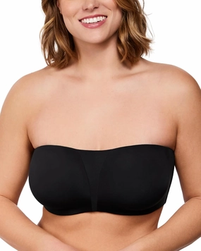 HSIA Strapless Bra for Big Bust Women, Plus Size Full Coverage Bandeau Fiery Bra Anti-Slip Underwire Support for Large Breast