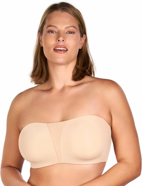 HSIA Strapless Bra for Big Bust Women, Plus Size Full Coverage Bandeau Fiery Bra Anti-Slip Underwire Support for Large Breast