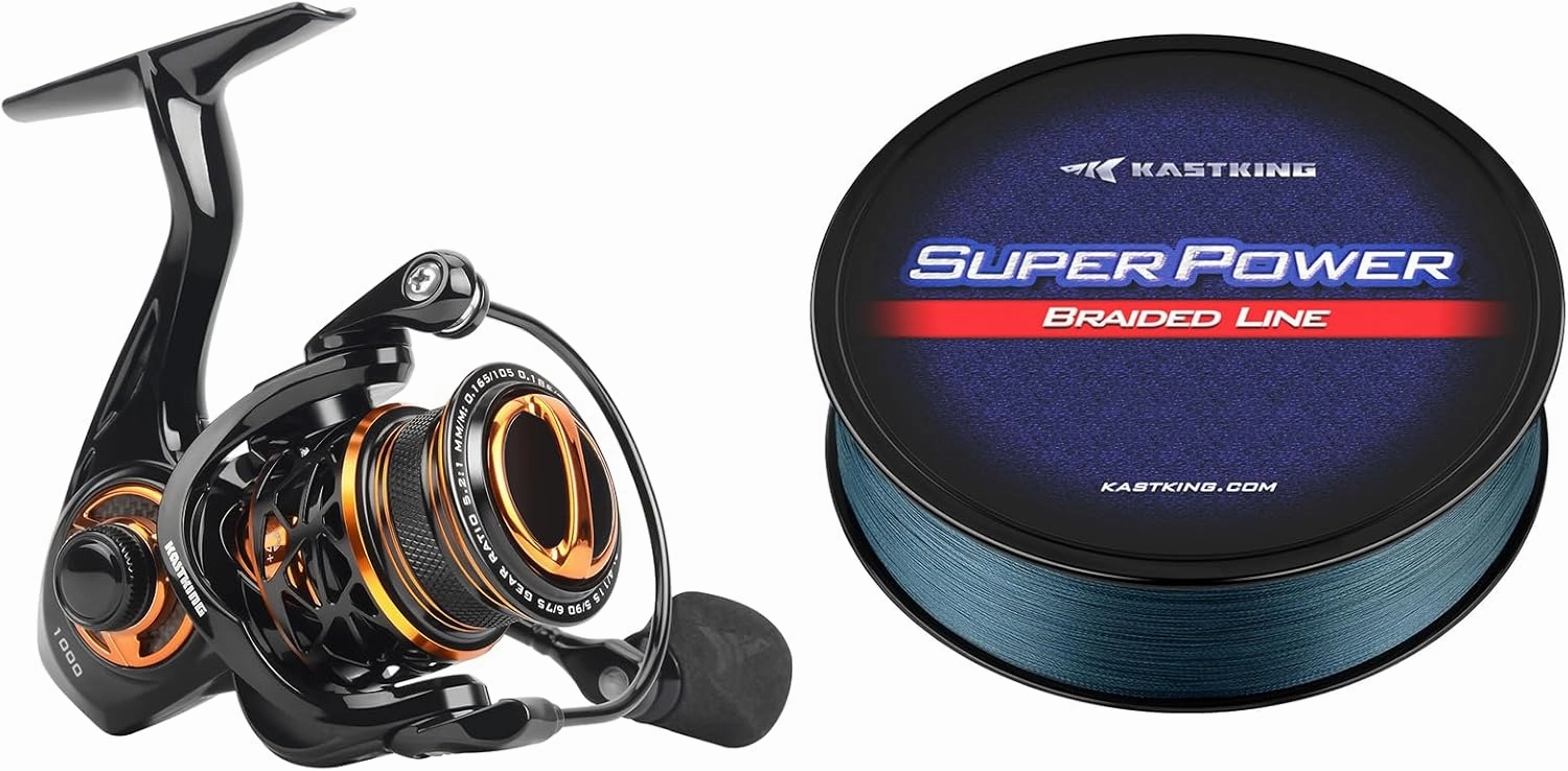 KastKing Zephyr 1000 SFS Spinning Reel & KastKing Superpower Braided Fishing Line