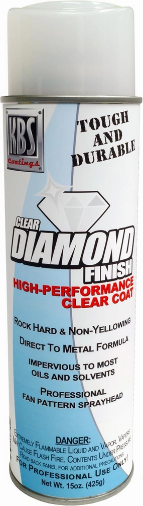 KBS Coatings 8124 Clear Satin Diamond Finish Aerosol, Covers 35 sq ft, 15 Ounce (Pack of 1)