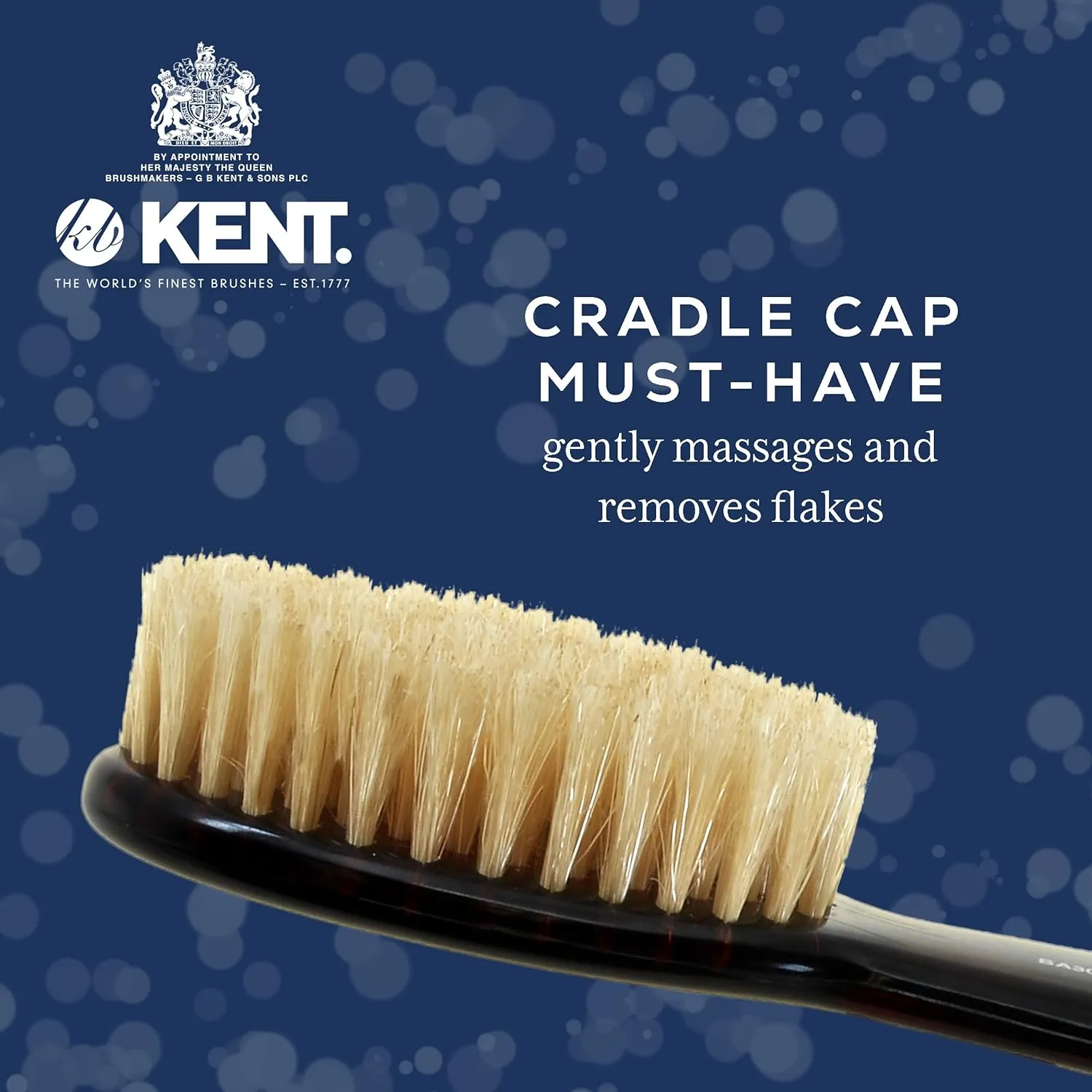 Kent BA30 Cradle Cap Baby Hair Brush with Ultra Soft Natural Bristles and Smooth Cradle Cap Comb, Baby Essentials for Newborn Hair Brush and Baby Comb